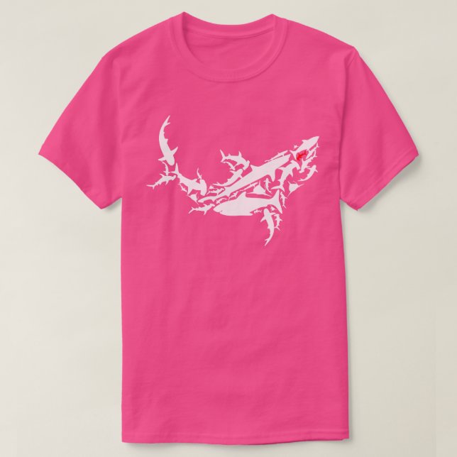 Camiseta Gran tiburón blanco en el océano marino (Diseño del anverso)