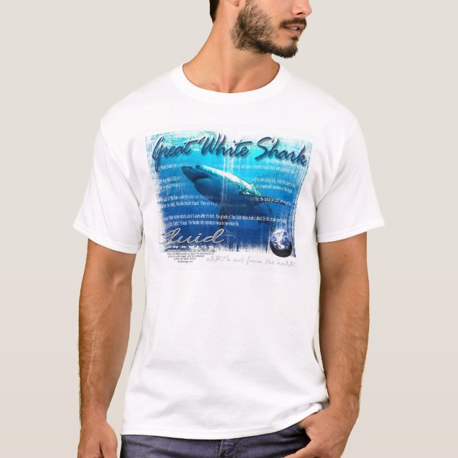 Camiseta Gran tiburón blanco por Arteology (Anverso)
