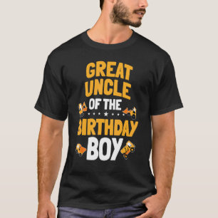 Camiseta Gran Tío De La Construcción De Un Niño De Cumpleañ