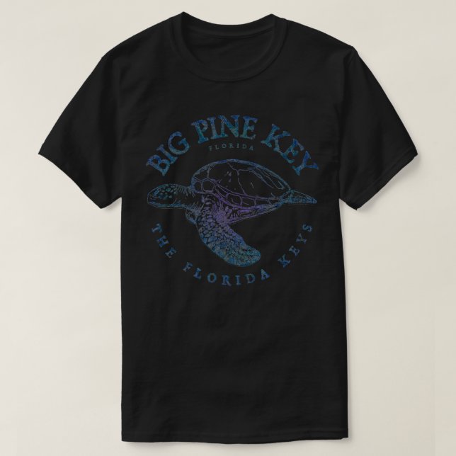 Camiseta Gran tortuga de clave de pino, Florida, Llaves de  (Diseño del anverso)