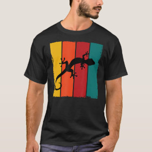 Camiseta Gran Traje Retro de Gecko Leopardo Reptil Lagarto