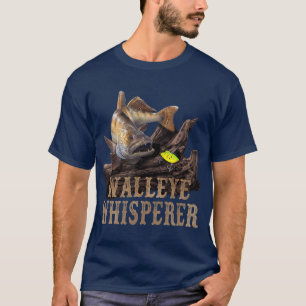 Camiseta Gran valla con señuelo de pesca dibujado Walleye