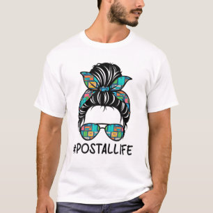 Camiseta Gran Vida Postal Mamá Leopard Messy Bun Mothers Da