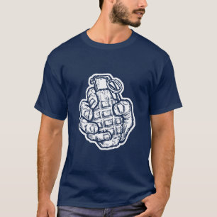 Camiseta Granada De Mano Al Estilo De Los Comics