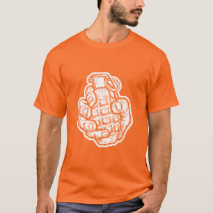 Camiseta Granada De Mano Al Estilo De Los Comics