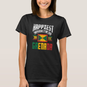 Camiseta Granada Granada Bandera Granadina Más Feliz Cuando