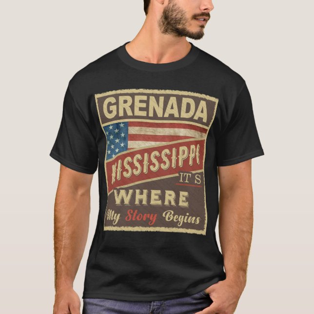 Camiseta GRANADA, MS Es donde comienza mi historia (Anverso)