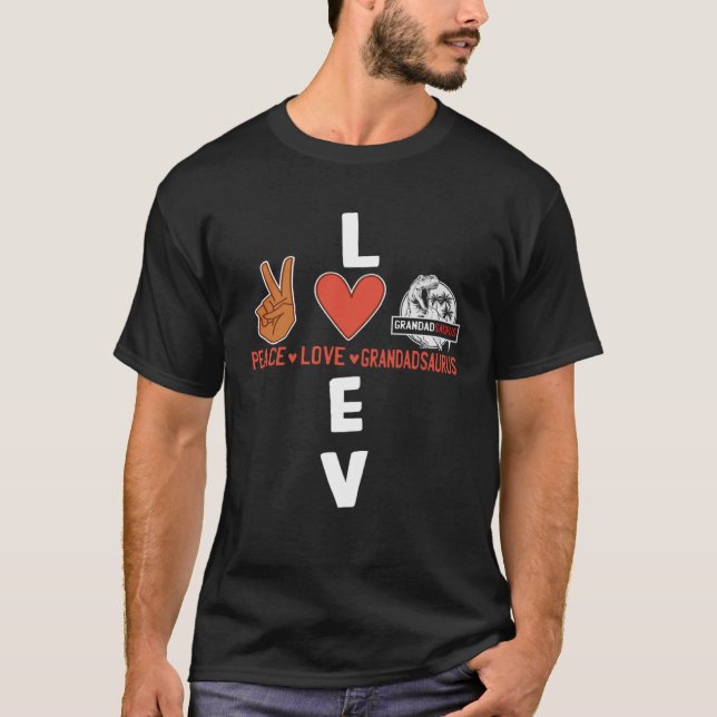 Camiseta Granadino Abuelo de rex de dinosaurio (Anverso)