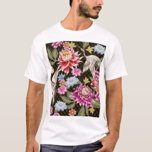 Camiseta Gránas de Asters: estilo japonés sin costuras pint