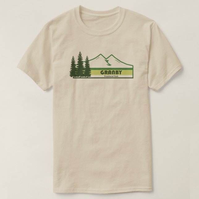 Camiseta Granby Provincial Park Green Stripes (Diseño del anverso)