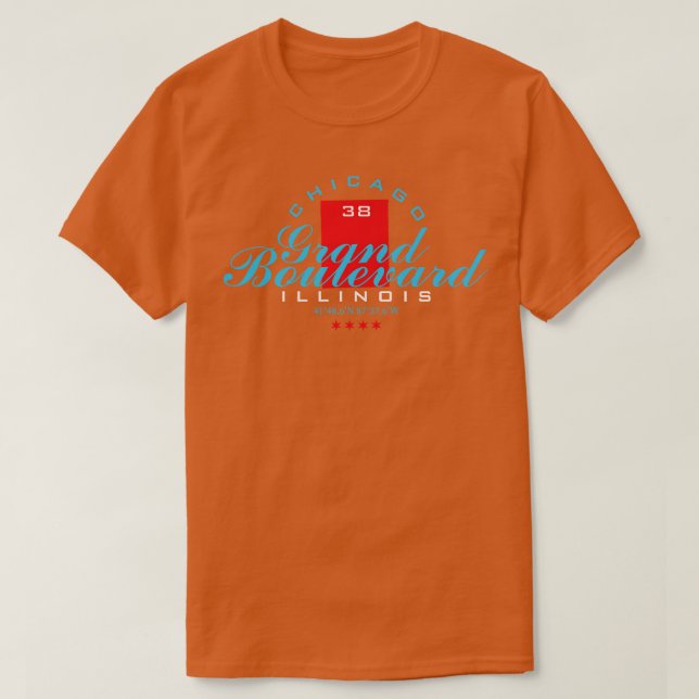 Camiseta Grand Boulevard Chicago TShirt (Diseño del anverso)