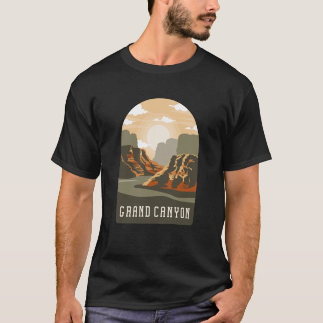 Camiseta Grand Canyon National Park Skyline Silhouette Outl (Anverso)