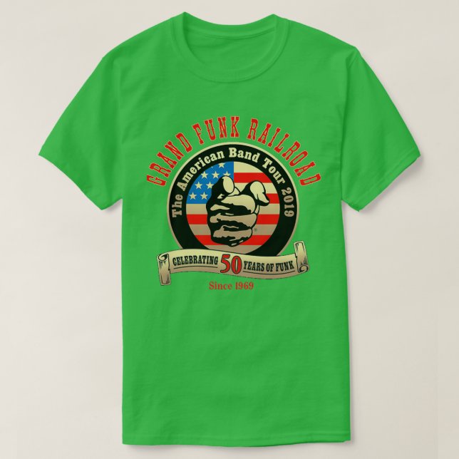 CAMISETA GRAND FUNK RAILROAD 25 (Diseño del anverso)