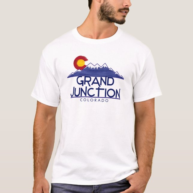 Camiseta Grand Junction Colorado wood mountains shirt (Anverso)