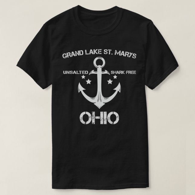 Camiseta GRAND LAKE ST MARYS OHIO Funny Fishing Camping Sum (Diseño del anverso)