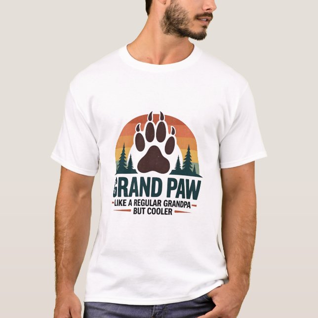 Camiseta Grand Paw - Gracioso regalo de abuelo para el amor (Anverso)