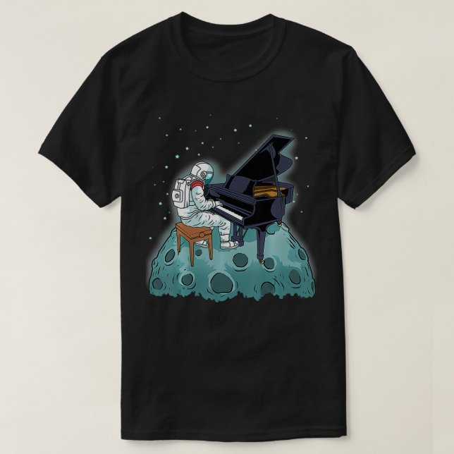 Camiseta Grand Piano Kids Pianist Gift Astronauta Música Pi (Diseño del anverso)