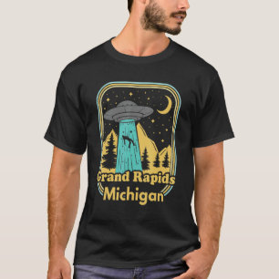 Camiseta Grand Rapids Michigan Ufo Alien Hunter 80 Estado P