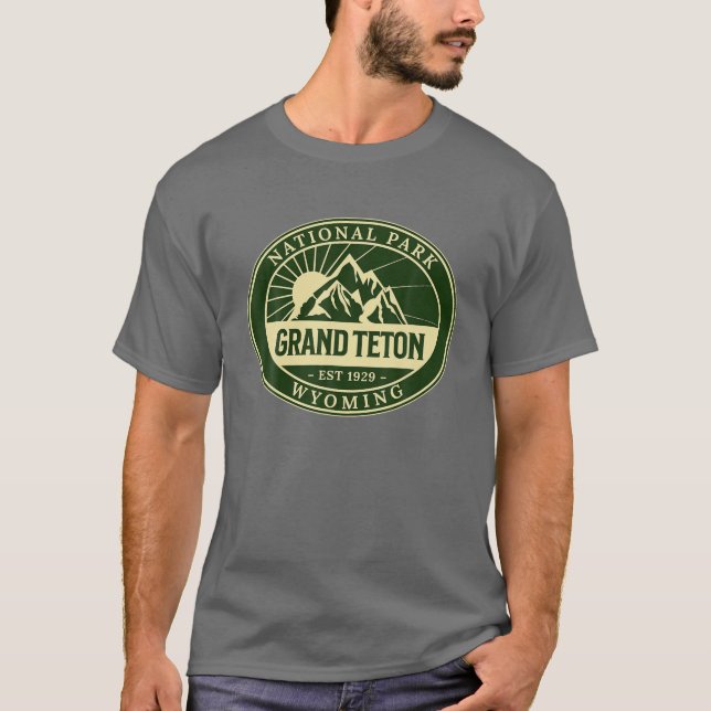 Camiseta Grand Teton National Park Wyoming Hike Outdoors (Anverso)