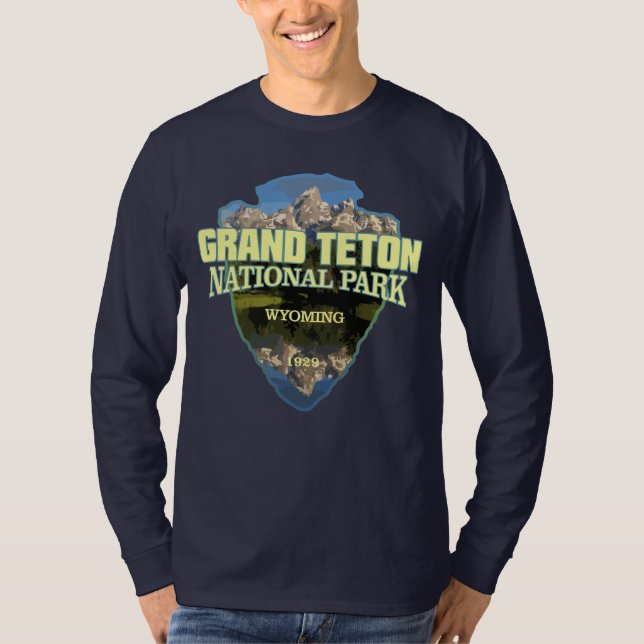 Camiseta Grand Teton NP (punta de flecha) (Anverso)