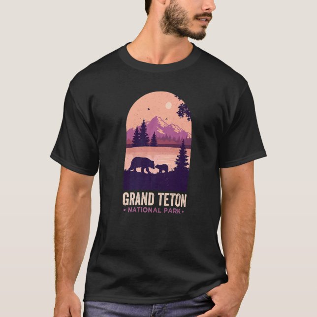 Camiseta Grand Tetons Wyoming Black Bears Grand Teton Natio (Anverso)
