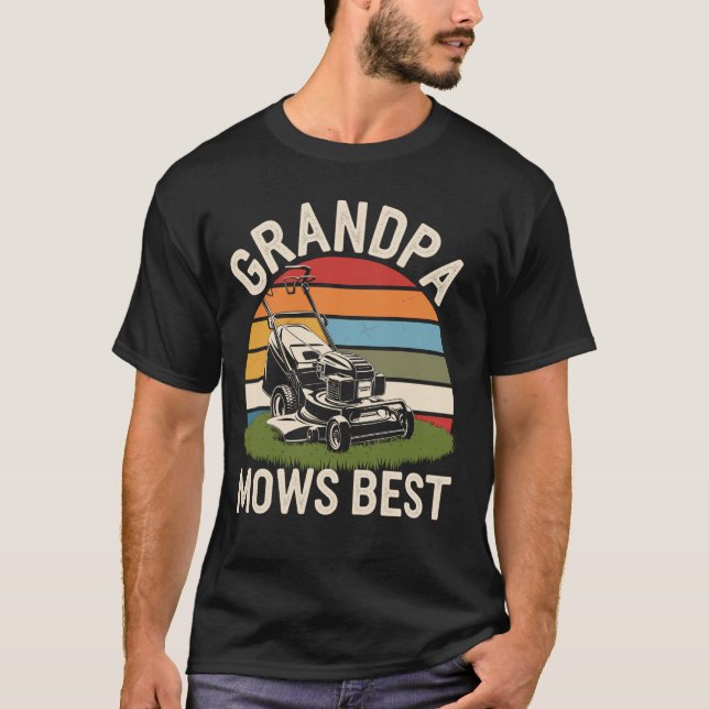Camiseta Granda Corta Mejor Cortadora de Césped Divertida (Anverso)