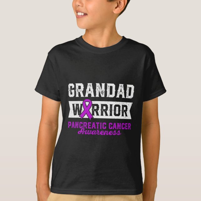 Camiseta Grandad De Una Cinta Púrpura Pancreática De Guerre (Anverso)