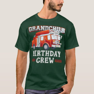 Camiseta Grandchild Birthday Crew Fire Truck Firefighter Fa