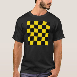 Camiseta Grande a cuadros - amarillo negro y de oro