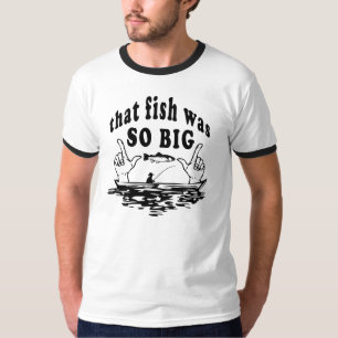 Camiseta grande blanco y negro de los pescados