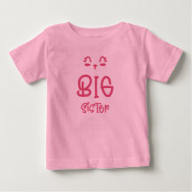 Camiseta grande de hermana pequeña/camiseta de niñ