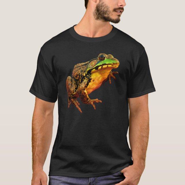 Camiseta grande de la oscuridad de la rana (Anverso)