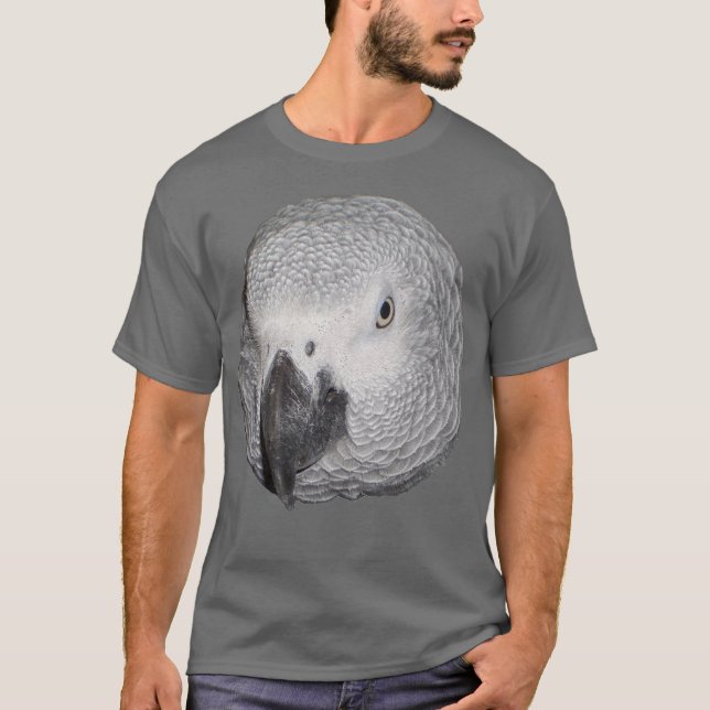 Camiseta grande de loro gris africano (Anverso)