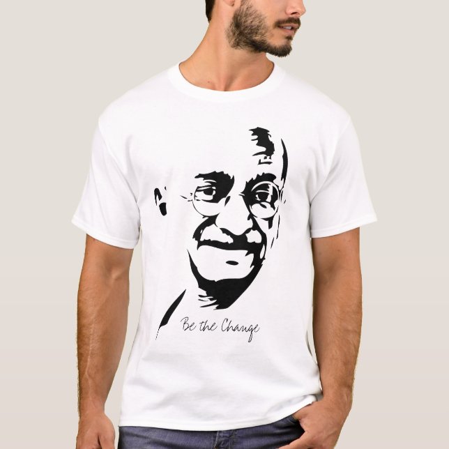 Camiseta grande de Mahatma Gandhi (Anverso)