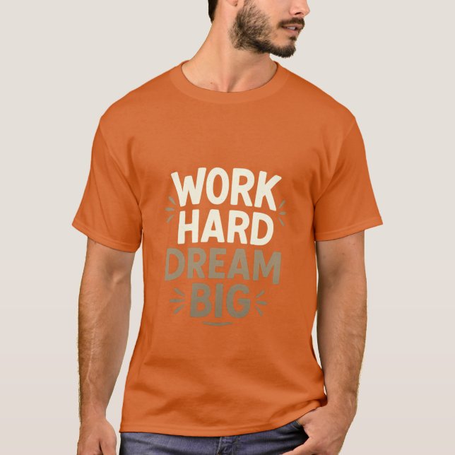 Camiseta grande de sueño duro de trabajo (Anverso)