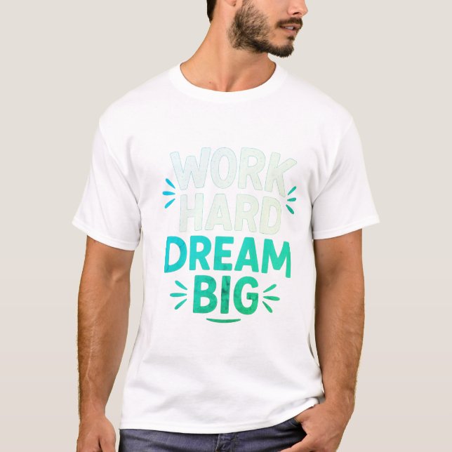 Camiseta grande de sueño duro de trabajo (Anverso)
