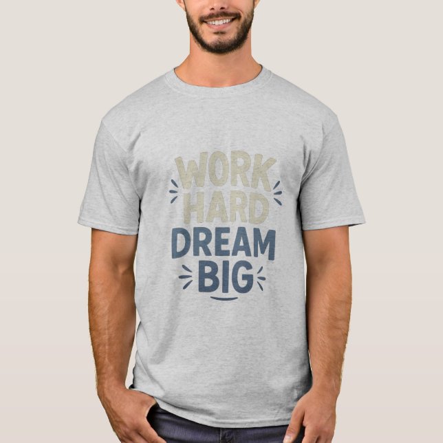 Camiseta grande de sueño duro de trabajo (Anverso)