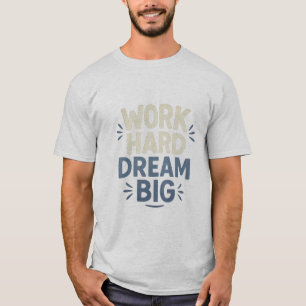 Camiseta grande de sueño duro de trabajo