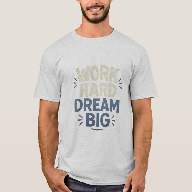 Camiseta grande de sueño duro de trabajo (Anverso)