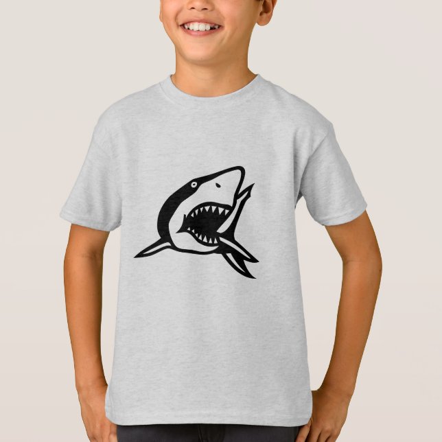 Camiseta grande de tiburón para niños (Anverso)