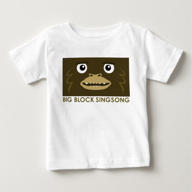 Camiseta grande del bebé del pie de BBSS (Anverso)