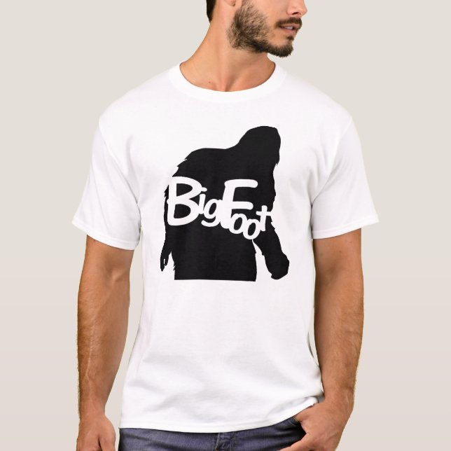 Camiseta grande del blanco de los hombres del pie (Anverso)