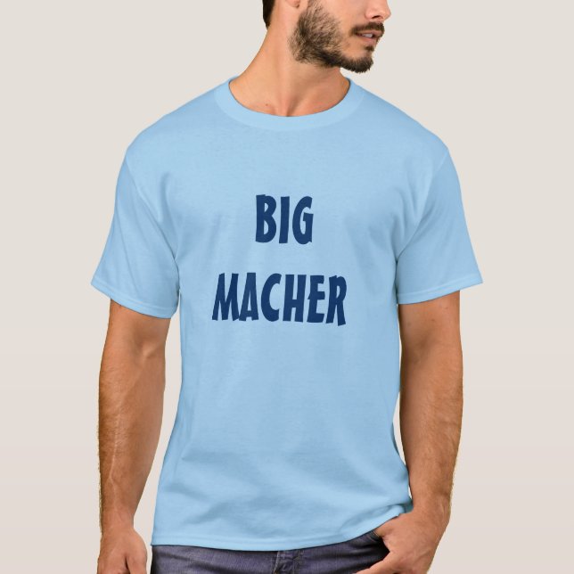 CAMISETA GRANDE DEL YIDDISH DE MACHER (Anverso)