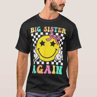 Camiseta Grande Hermana De Nuevo Retro Groovy Chicas Grande