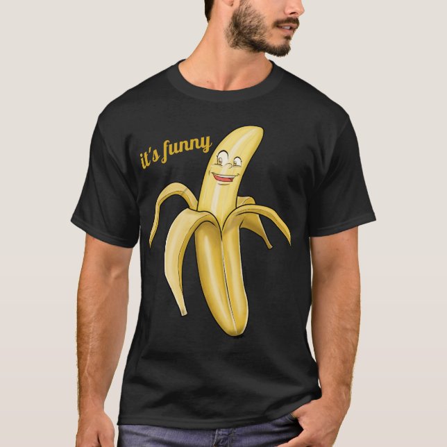 Camiseta grande linda del plátano - dibujo animado (Anverso)