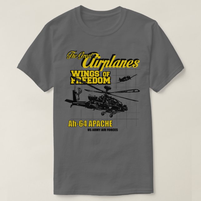 Camiseta Grandes aviones AH64 APACHE (Diseño del anverso)