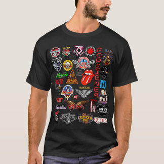 Camiseta Grandes Bandas de Rock N Roll Clásico Música de lo