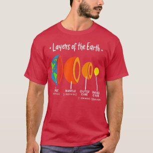 Camiseta Grandes Capas De Geólogo De La Geología De La Tier