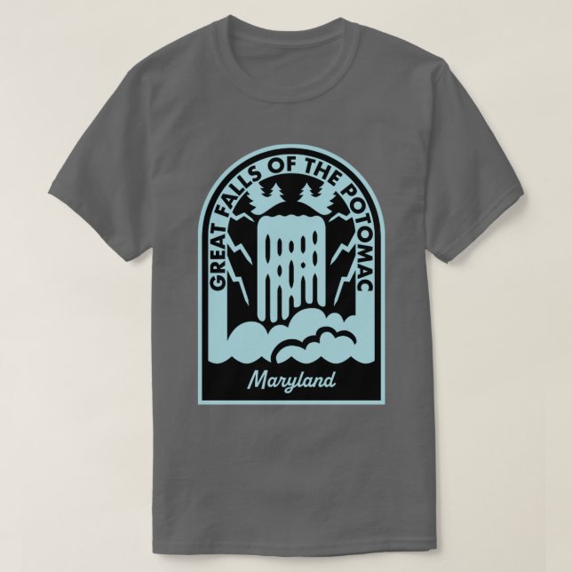 Camiseta Grandes cataratas de Potomac Maryland (Diseño del anverso)