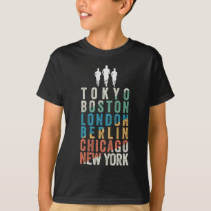 Camiseta Grandes ciudades maratonistas del mundo